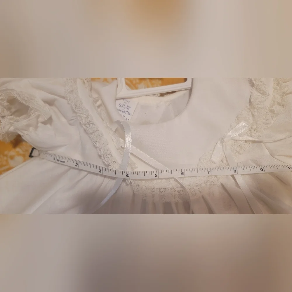 Vintage Mini World Inc Ruffle Tiered Apron Dress girls x2 (S & M)